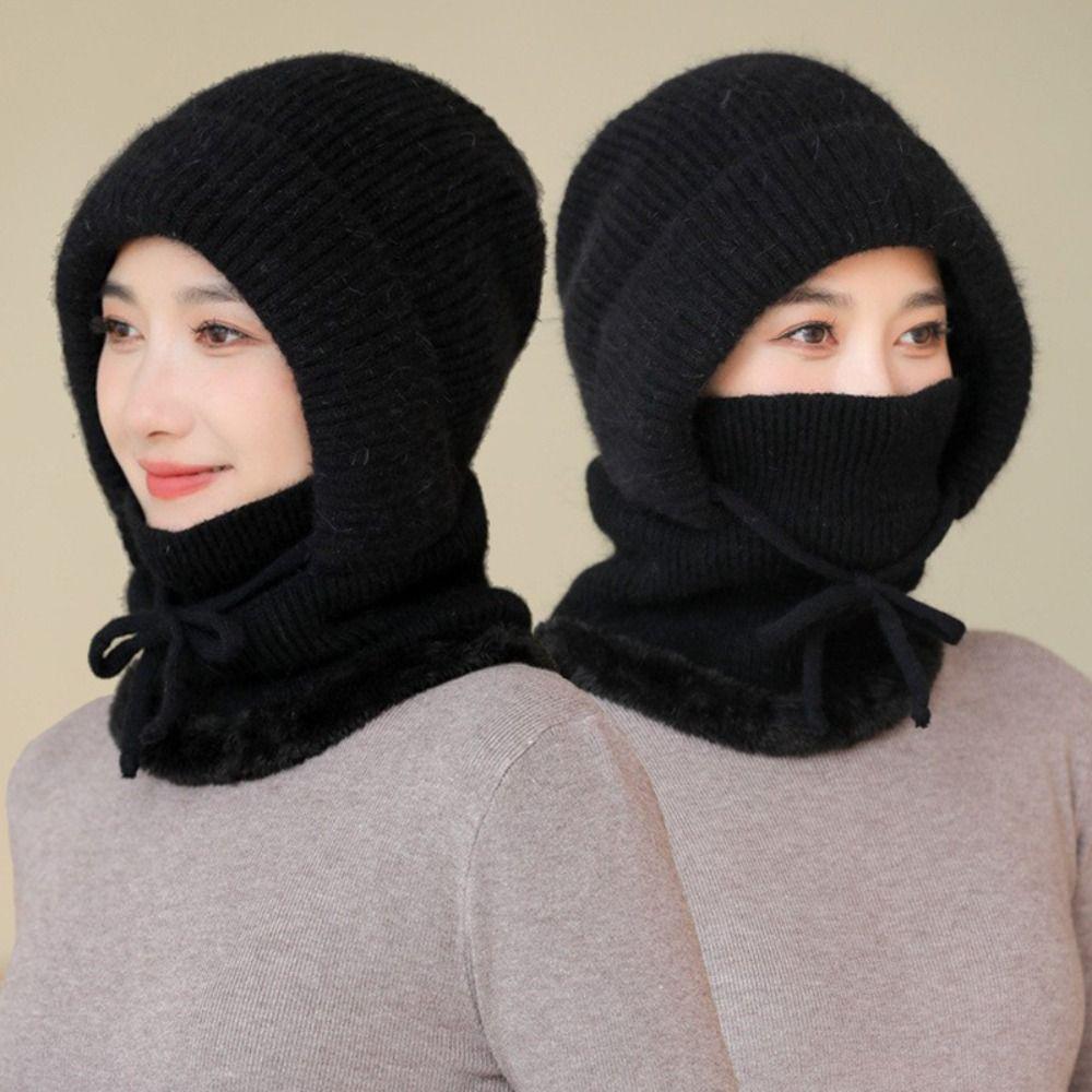 Winter Pullover Hats Keep Warm Ear Protection Cap Fashion Knitted Hat for Women