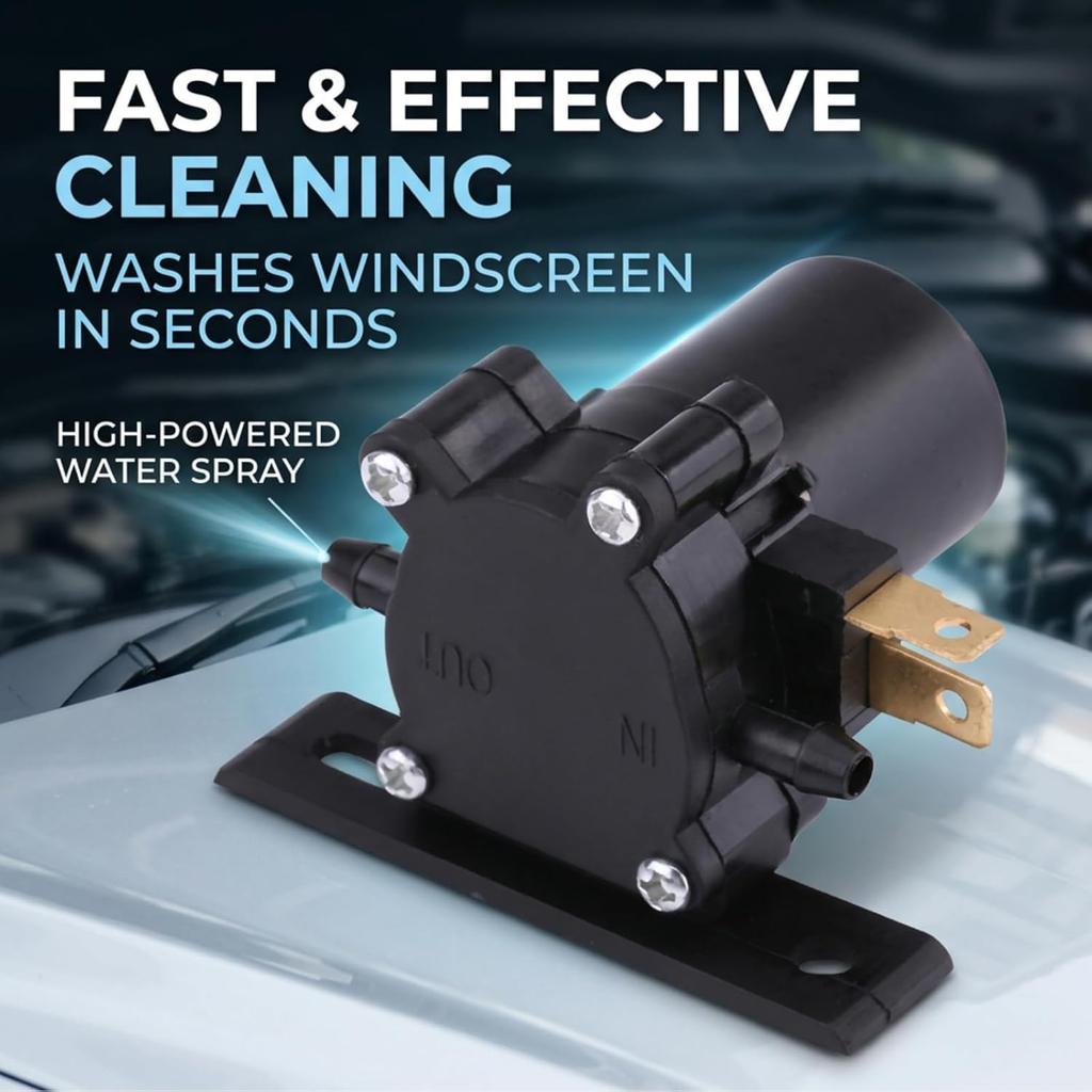 Yosoo Health Gear Windshield Washer Pump, Universal, Black, Plastic, 12v, AWP01