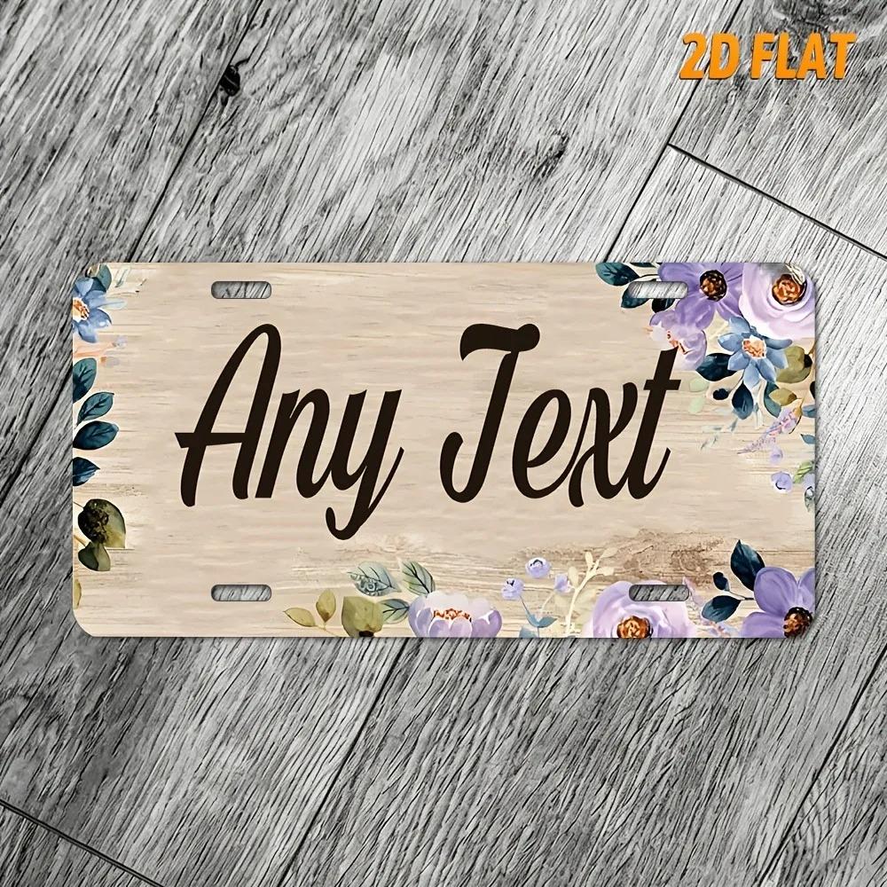 Personalized Plant-Themed 2D Flat Plaque Custom Text 30x15cm Home Garden Decor