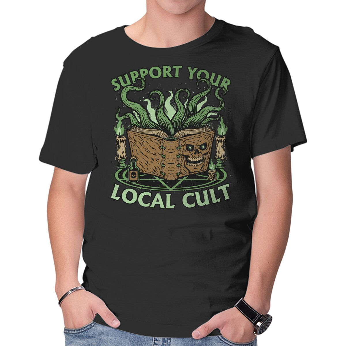 Unisex Crew Neck T-Shirt Necronomicon Cultist Book Graphic Short Sleeve Casual Tee XXXXL