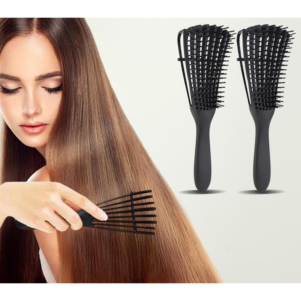 Women Hair Comb Massage Scalp Detangle Hairbrush Nylon Brush Wet
