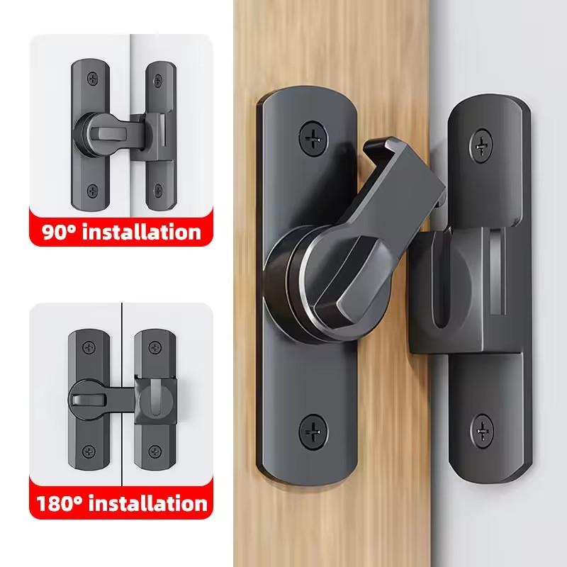 90/180 Degree Window Drawers Cabinet Locks Stainless Steel Hook Latch Barn Door Latch Bolt Hooks Sliding Gate Buckles Hardware
