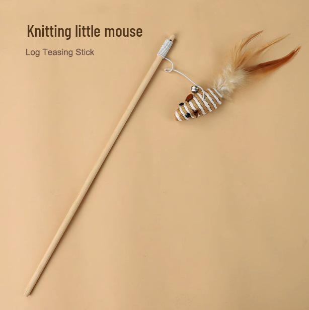 

Cat Teaser Wand: Мышь и колокольчик для самостоятельной игры котенка и снятия энергии, устойчивые к укусам