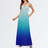 Women's Casual Knitted Cotton Gradient Print Suspender Dress