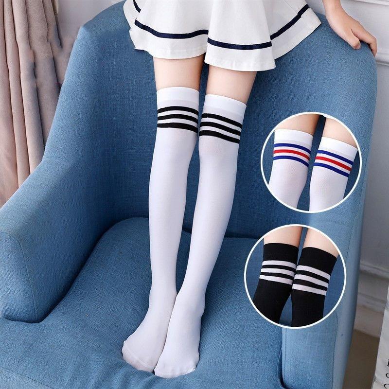 Children'S Stockings Velvet Girls' Stockings Knee Socks Summer Thin Children'S Long Socks Big Children'S Football Socks