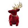 Regal Tidings Red Velvet Sitting Deer - 20cm