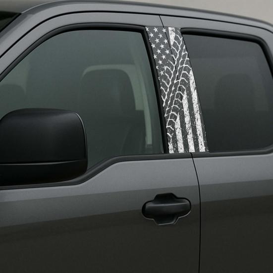 2Pcs Car Stickers Set for B-Pillar 12"x21.5" Gloss Vinyl Decals Self-Adhesive Dog Stickers Decorative Car Vinyls for Cars Laptops Walls