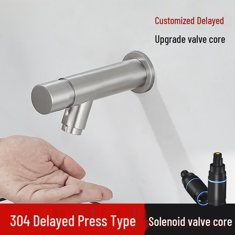 304 Stainless Steel Push-Button Delay Faucet
