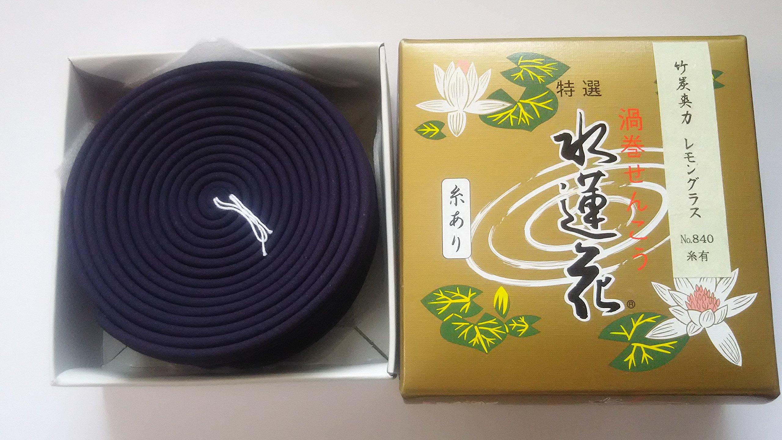 

Awaji Baikondou Low Smoke Spiral Incense Sticks, String Included, Approximately 12 Hours, 14 Rolls, Hanging String Type, Bamboo Charcoal, Refreshing