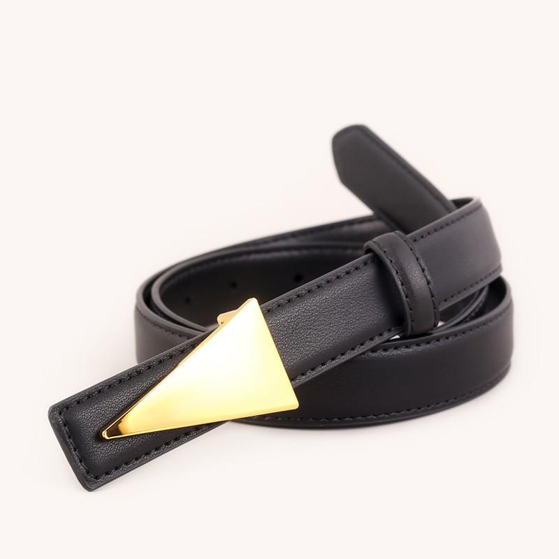 

Genuine Leather Womens Belt With Alloy Buckle For Casual Denim And Pants чёрный