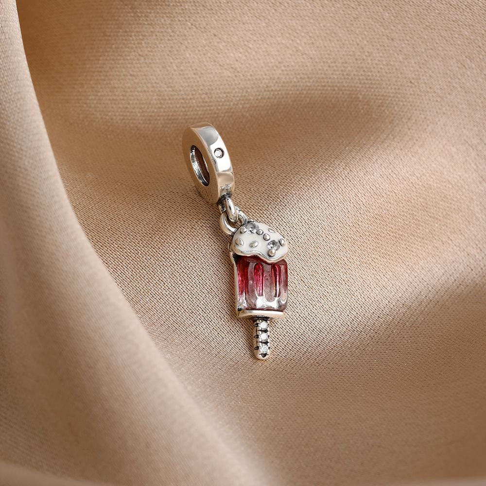 New 925 Silver Happy Birthday Cake Food Series Pendant Number Beads Fit Exquisite Bracelet Women Diy Jewelry Gift Ice Cream Charm