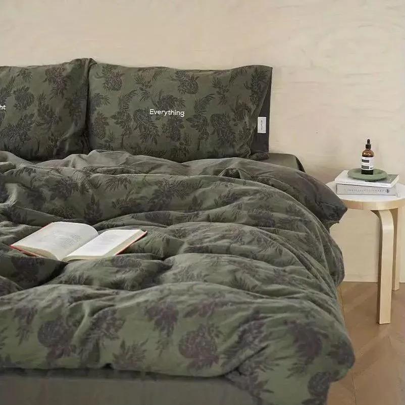 Ins Nordic Černý puntík Ložní souprava Ploché prostěradlo Povlak na přikrývku Twin Full Queen Severské ložní prádlo Chlapecké Dívčí Ložní soupravy