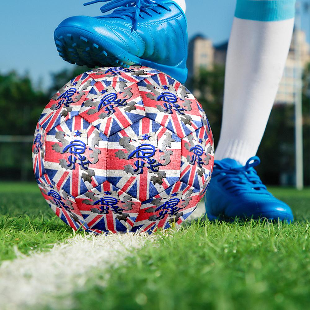 Rangers F.C Theme Size 5 Soccer Ball, Suitable for Both Indoor and Outdoor Matches, a Gift Suitable for Everyone.