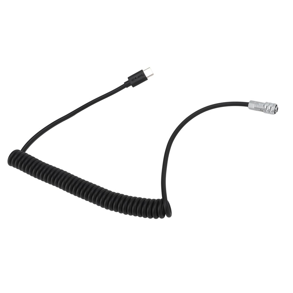 Type C Coiled Cable Professional USB C To BMPCC4K BMPCC6K Trigger Coiled Power Cable with Indicator