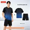Men's Summer Quick-Dry Sportswear Set: Short-Sleeve T-Shirt & Ice Silk Shorts