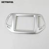 For Jeep Compass 2017 2018   Matte Center Console Air Condition AC Vent Outlet Cover Trim Navigation Frame Accessories