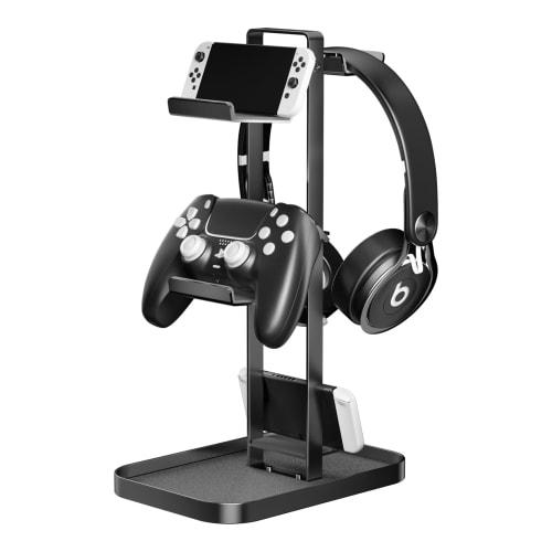 RCHYFEED Desktop Controller Stand, Headphone Stand, Game Console Storage Rack, Easy Assembly, Charges While Placed, Space-Saving