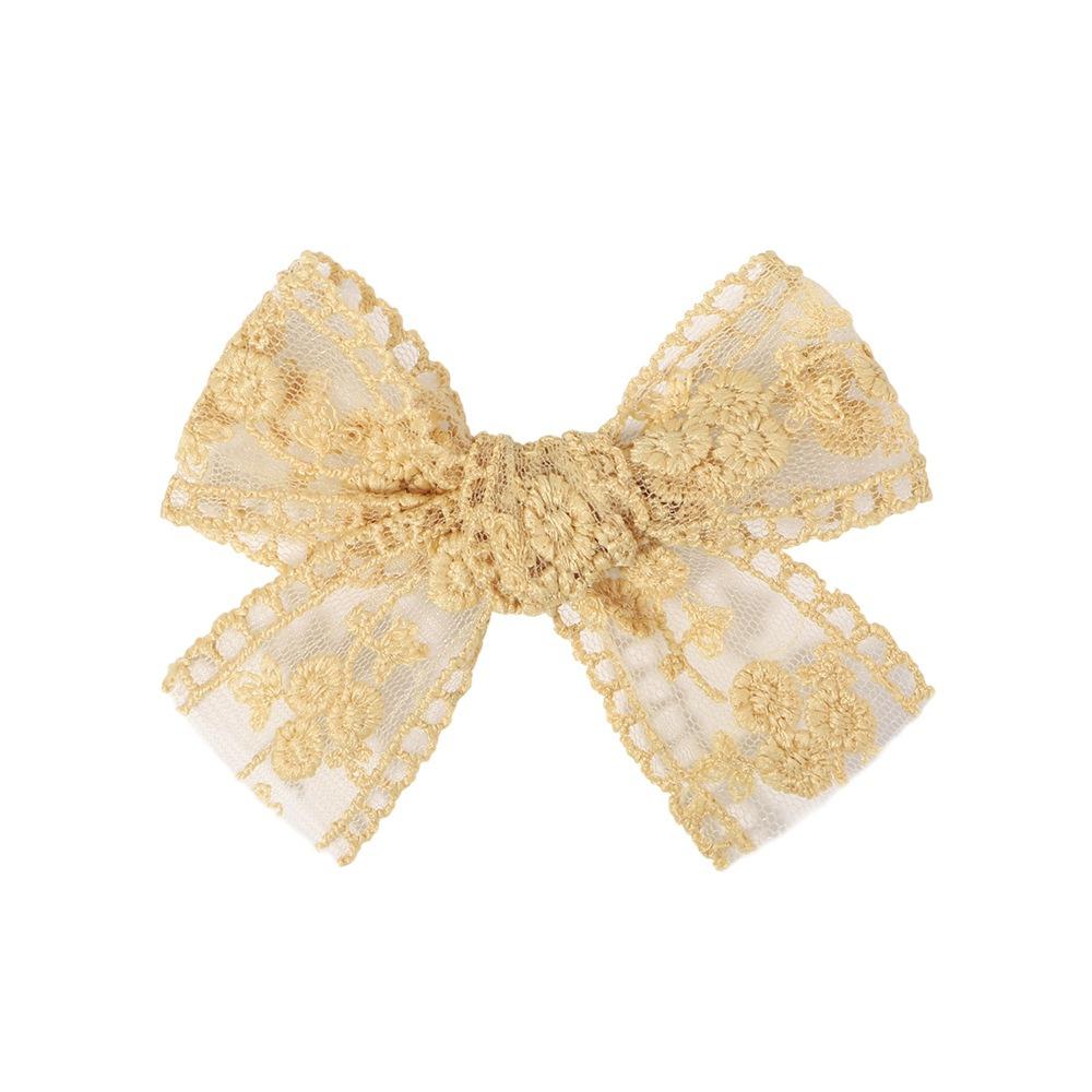 2Pcs Cute Solid Lace Cutout Bowknot Hair Clips for Baby Girls Handmade Bows Hairpin Barrettes Headwear Kids Hair Accessories