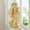 Multi-Layer Wooden Plant Stand Flower Window Sill Rack for Living Room Balcony Office Home Garden Display Storage Organizer