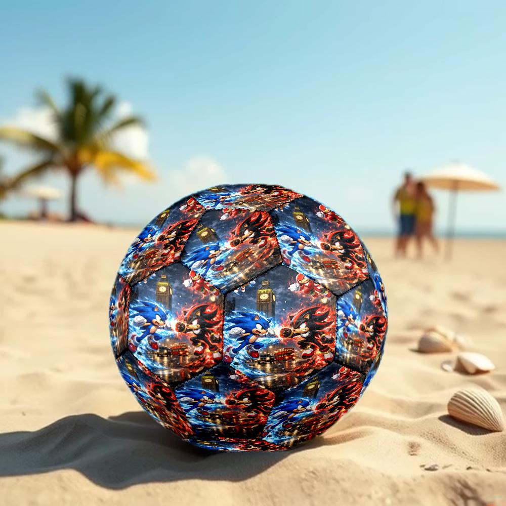 Sonic Theme Size 5 Soccer Ball, Suitable for Both Indoor and Outdoor Matches, a Gift Suitable for Everyone.