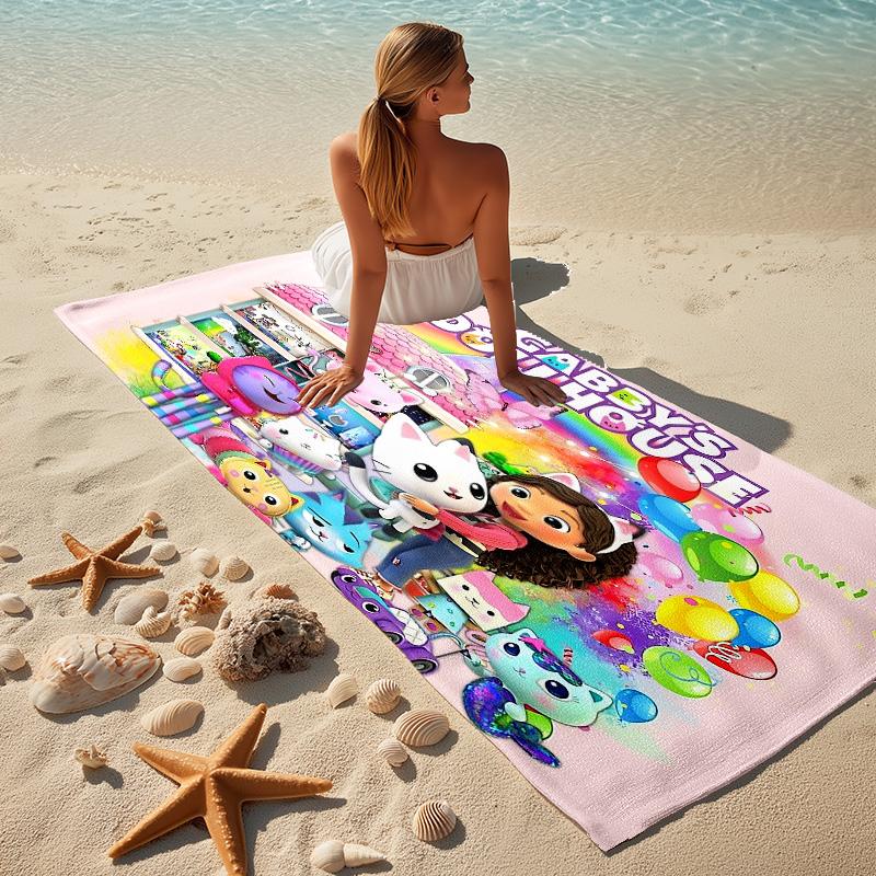 Dollhouse Fun Stylish Digital Printing Beach Towel Quick Drying Absorbent Blanket For Beach Pool Gym Travel Christmas Gift C9211905