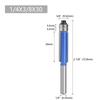 1PC 1/4 Shank Trim Router Bit with Bearing for Wood Template Bit Milling Cutter