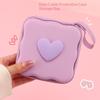 Charger Lid Storage Bag Fashion 3D Heart Design Drop-resistant Protective Case Lightweight Organizer for Office School Travel