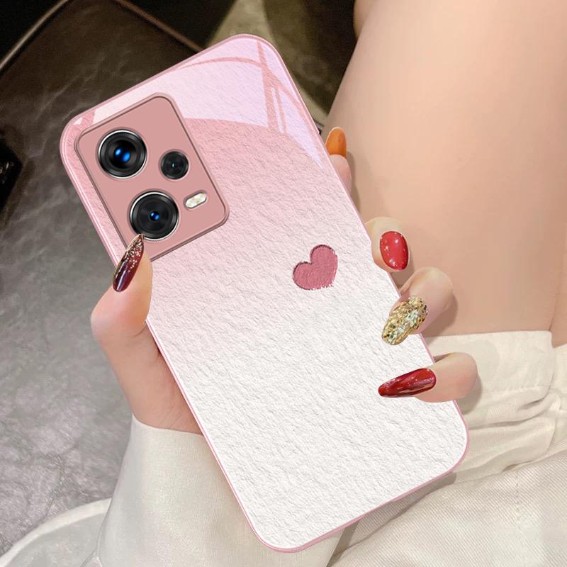 Beiwen Love Purple For Xiaomi 14 Ultra 13 Lite Redmi Note 13 11 Pro 12 Plus Poco X6 3 Pro F4 6 GT Tempered Glass Phone Case