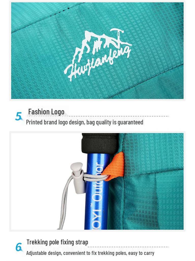 New Lightweight Foldable Outdoor Backpack: Large Capacity, Fashionable Travel Mountaineering & Student School Bag