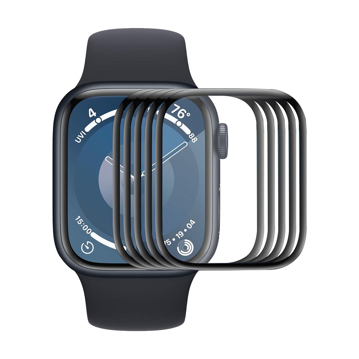 

For Apple Watch Series 11 42mm/10 42mm 5Pcs Screen Protector ENKAY HAT PRINCE 3D Curved PC + PMMA Ultra Clear Film A