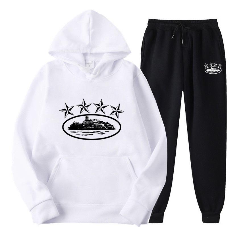 Conjunto de Sudadera con Capucha Trendy Streetwear Unisex Corteiz - Estilo Hip Hop Skate para Mujeres y Hombres