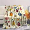 1Pc Cute Cartoon Print Flannel Blanket, High quality Comfortable for All Seasons, Home Decor, Warmth and Comfort, Perfect for Christmas Gifts W49