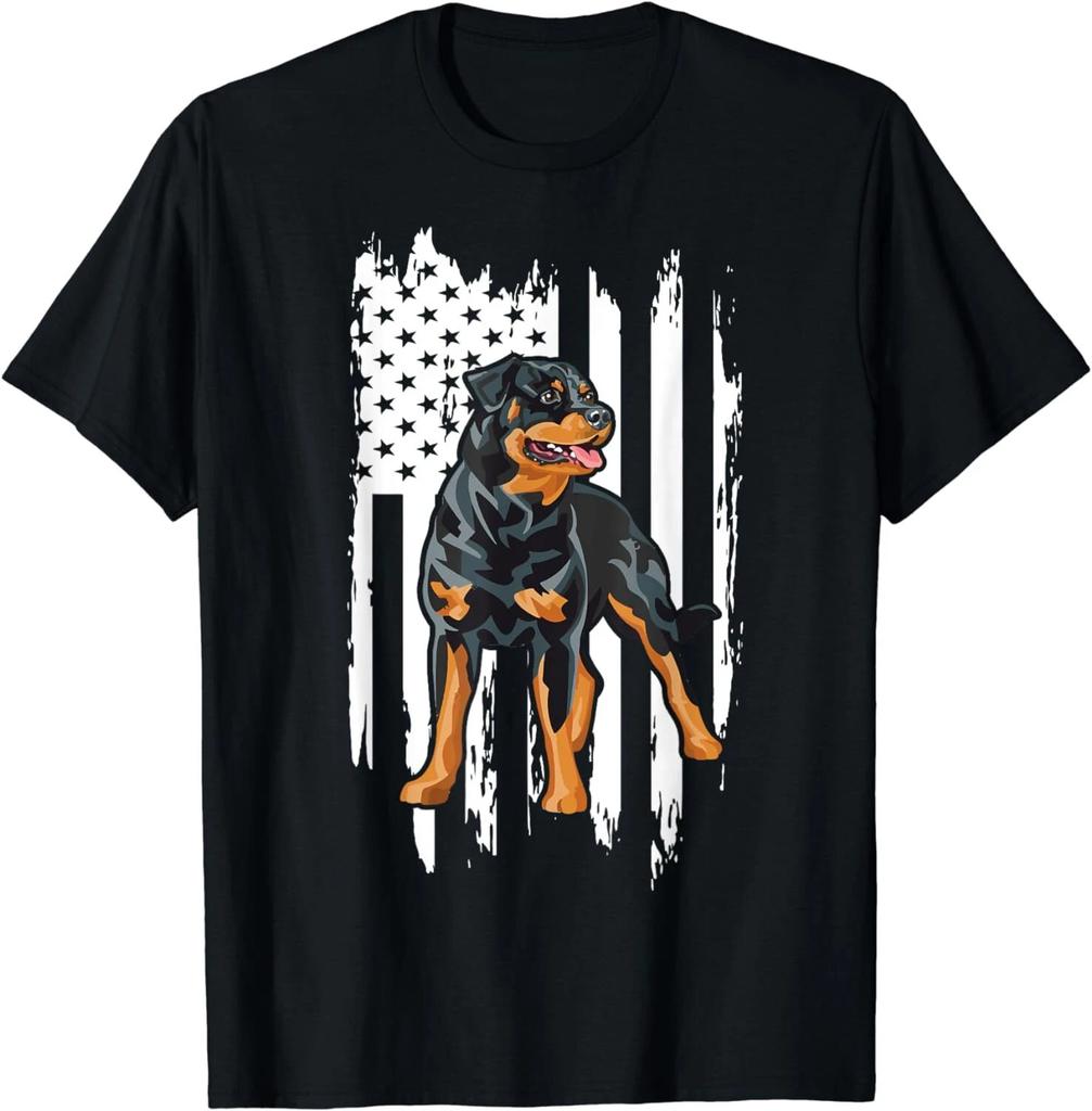 Rottweiler Shirt Vintage USA American Flag Dog Unisex T-Shirt
