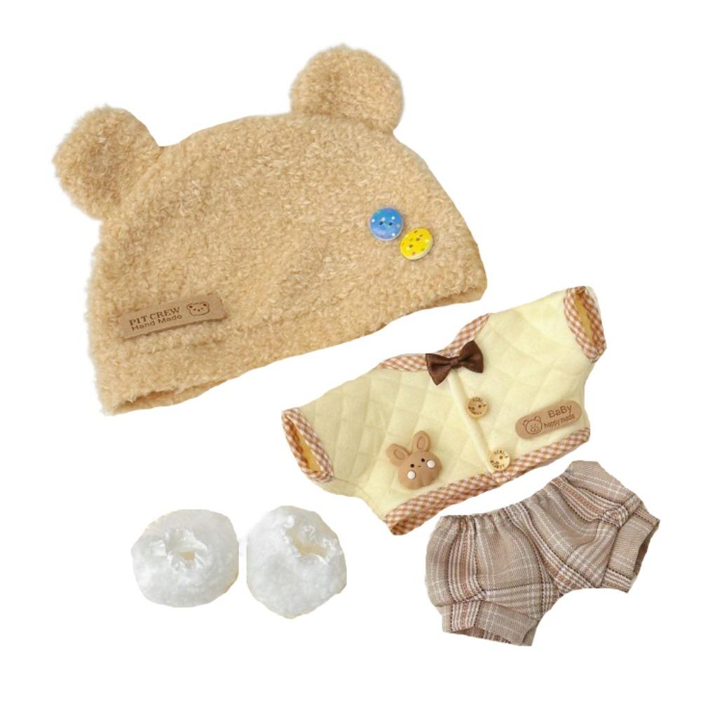1 Set Bear Set Cotton Doll's Clothes Rabbit Plush Doll Clothes  Children's Gift
