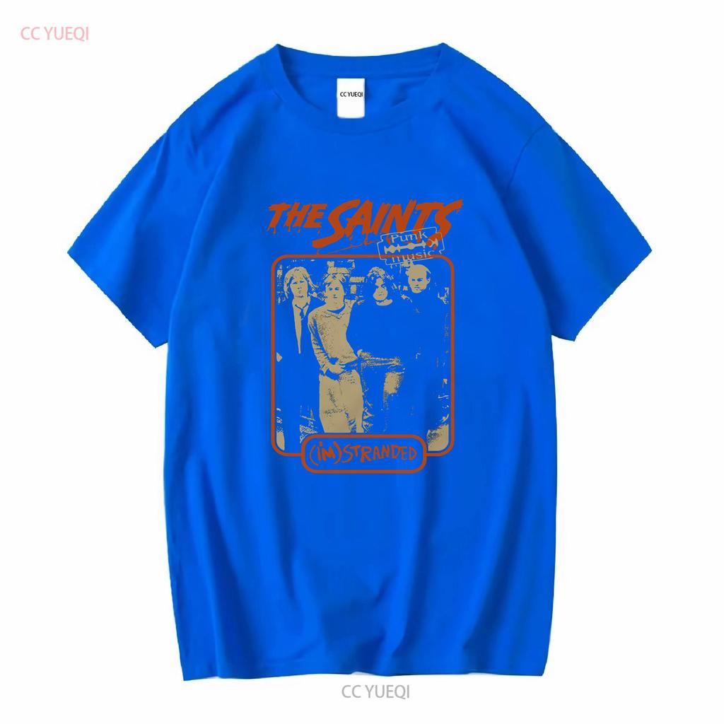 The Saints Im Stranded Sizing T Shirt Vintage Washed Fashion Comfortable Slightly Top For Everyday Wear Unisex Casual Graphic