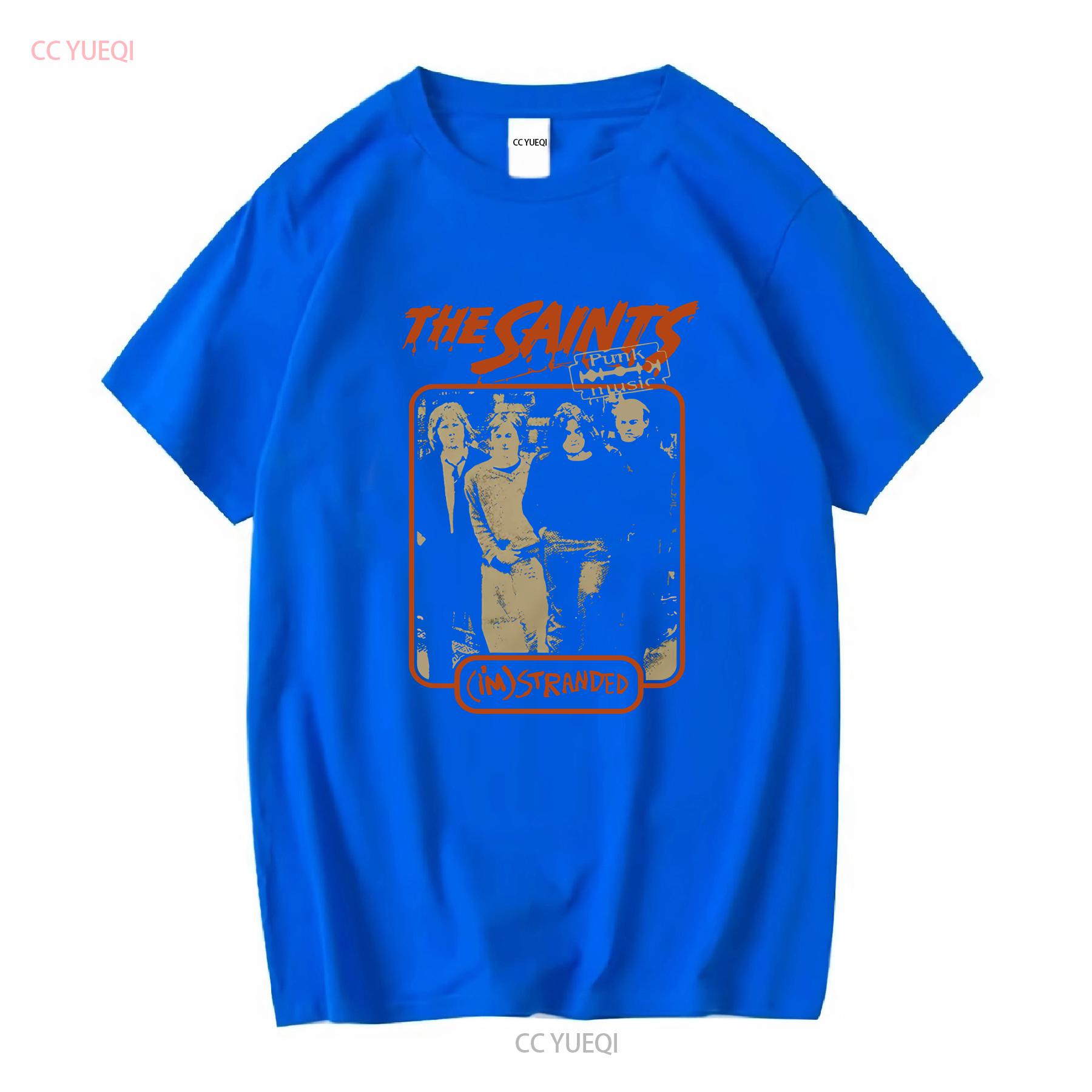 The Saints Im Stranded Sizing T Shirt vintage Washed fashion Comfortable Slightly Top For Everyday Wear Unisex Casual graphic S