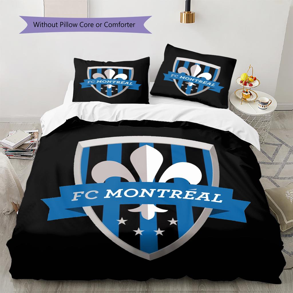 CF Montreal Pattern Bedding Home Decoration Birthday Gift (1 * Duvet Cover + 2 * Pillowcase, Without Core)