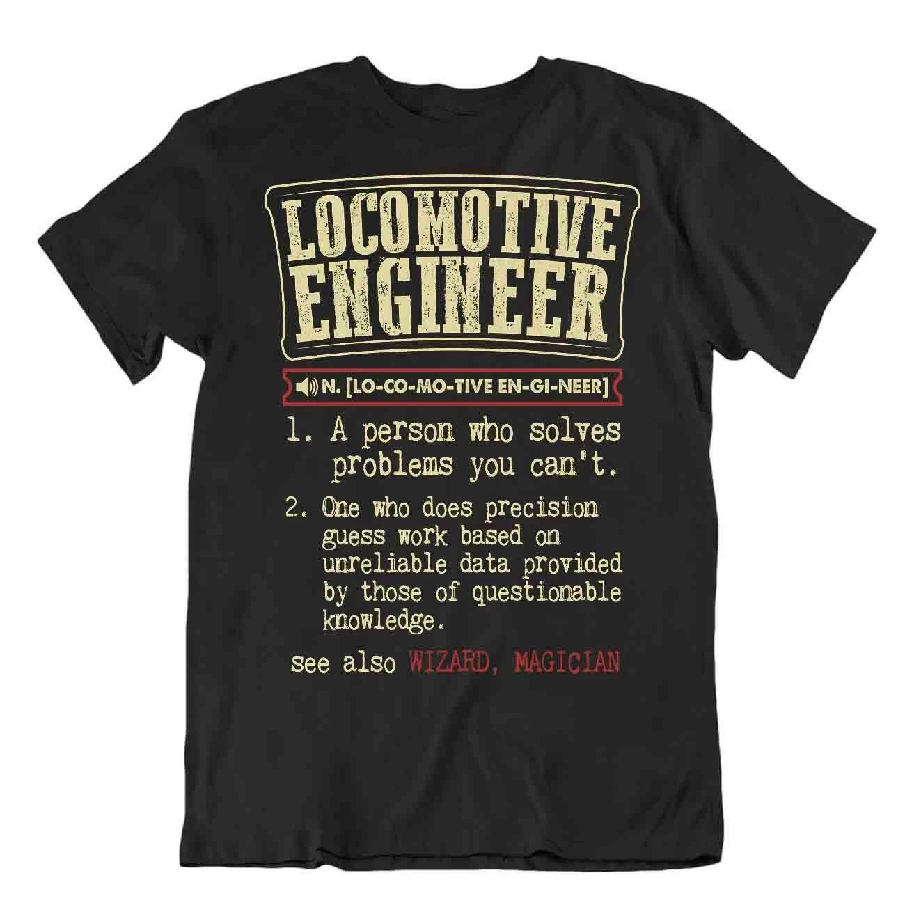 Locomotive Engineer T-Shirt Funny Devise Shirt Retro Tshirt 3XL