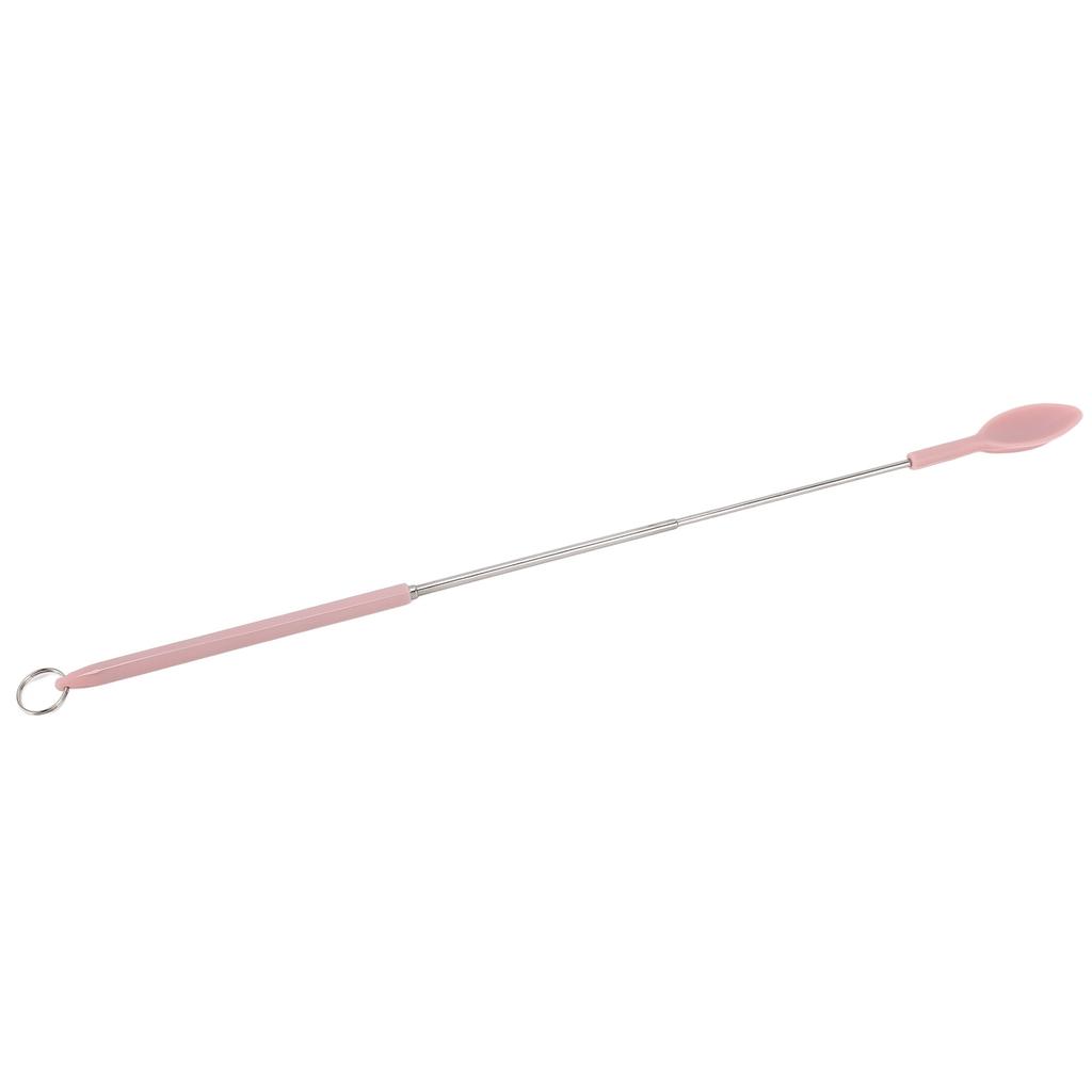 Teleskop-Silikonspatel Rosa Wiederverwendbarer Glas-Schaber Einziehbarer Mini-Make-up-Spatel Löffelset für Kosmetik