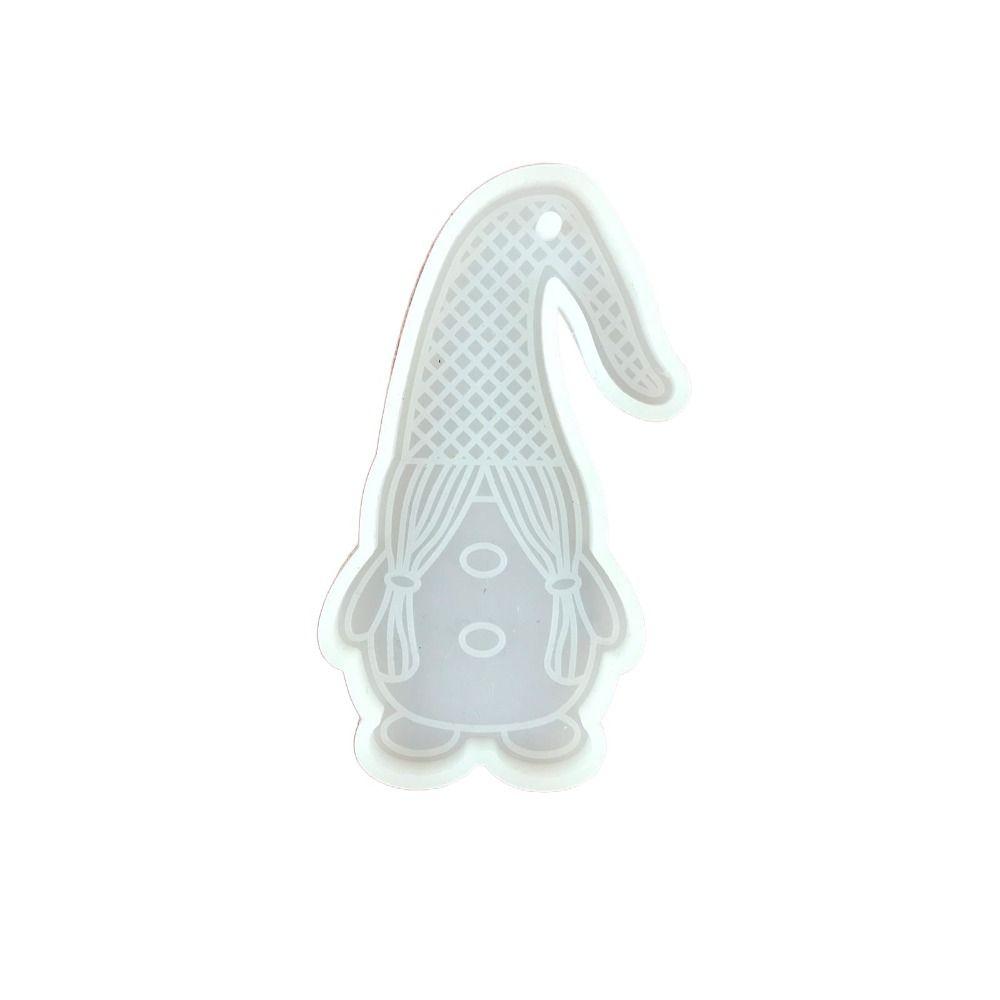 Hanging Tags Dwarf Keychain Pendant Mold DIY Santa Claus Mold Xmas Pendant Silicone Mold  Garden