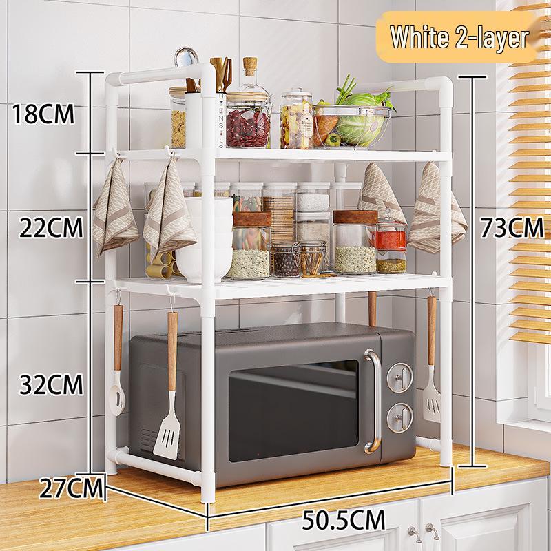 Zweistöckiges Küchenregal für Backofen und Mikrowelle