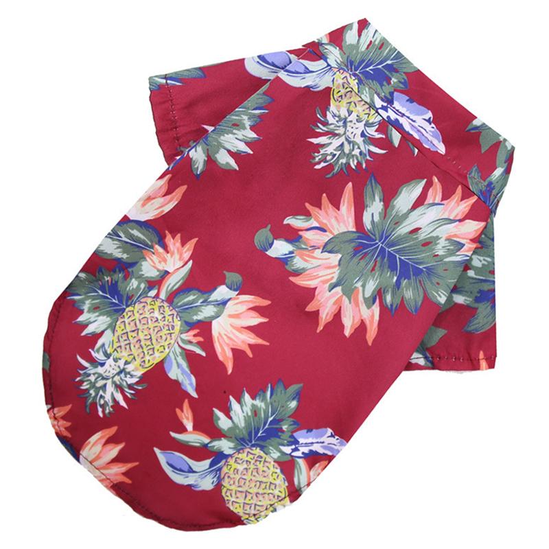 Pet Puppy Summer Clothes Hawaiian Holiday Beach Style Shirt For Small Medium Schnauzer Teddy Bear Pomeranian Cat Travel Clothing