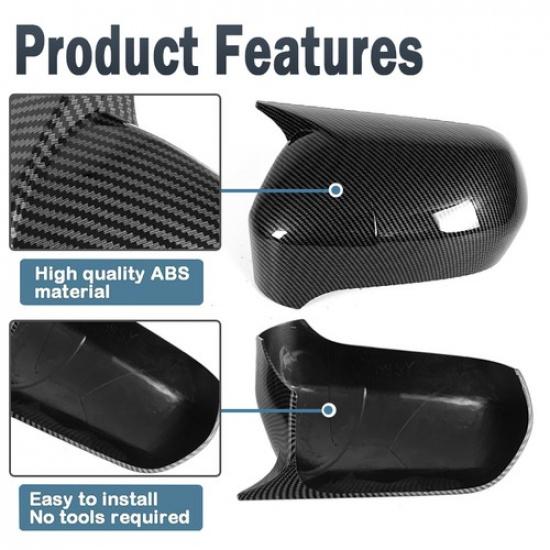 1Pair Carbon Fiber Rearview Side Mirror Cover Caps For Honda Civic 2006-210 2011