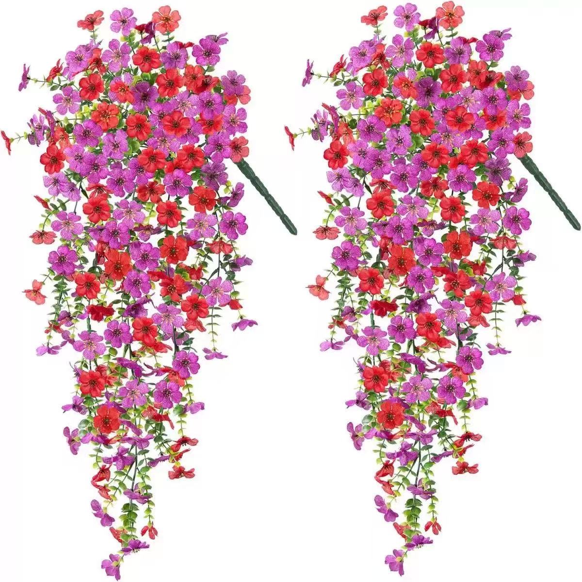 

1pc Artificial Hanging Sunflower Weather Resistant Decor for Home Garden Wedding Garden Decoration Decorative Flower Bunch