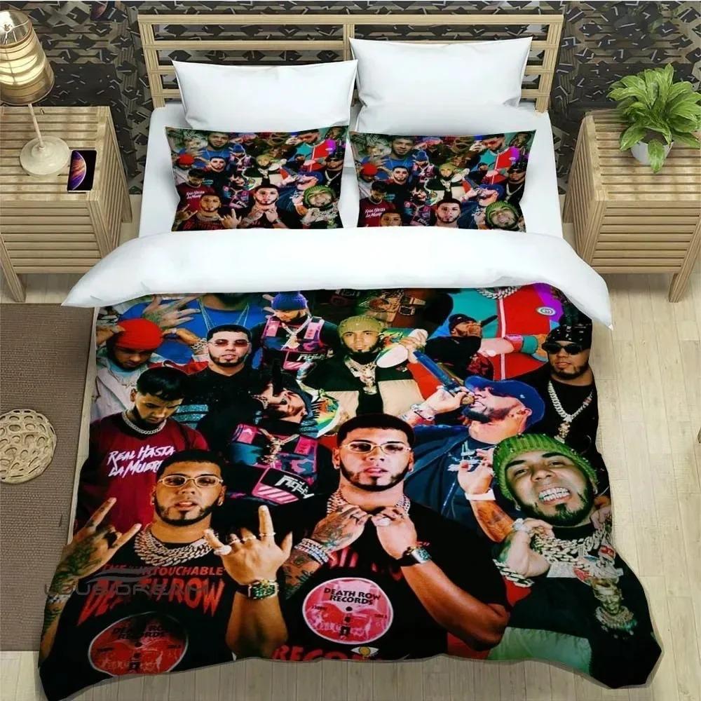 Comforter Rapper Anuel Aa Printed Bedding Sets Exquisite Bed Supplies Set Bed Comforter Set Bedding Set Luxury Birthday Gift