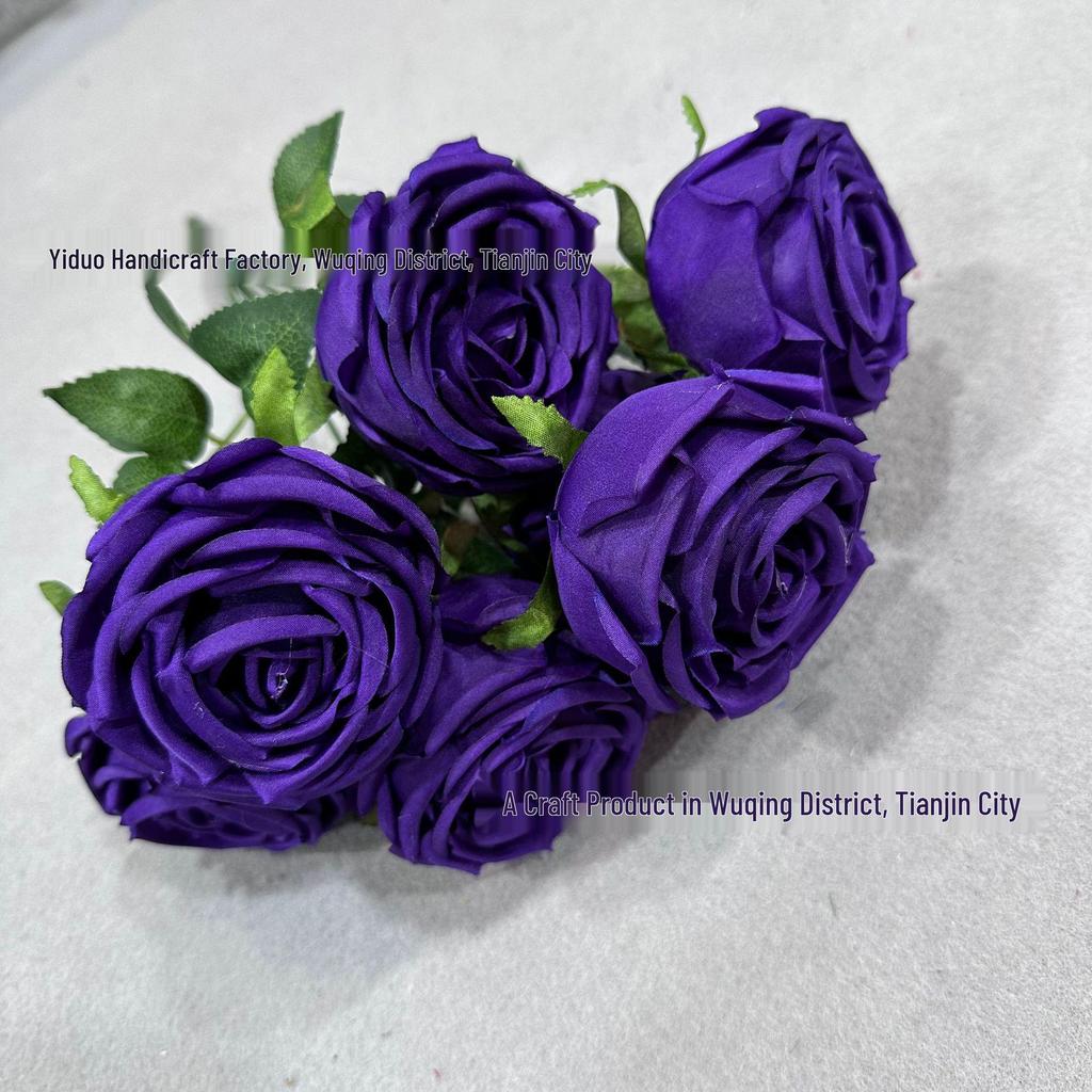 7-Head Imperial Concubine Rose Bouquet: Wedding, Table, Aisle, and Hotel Decor Simulation