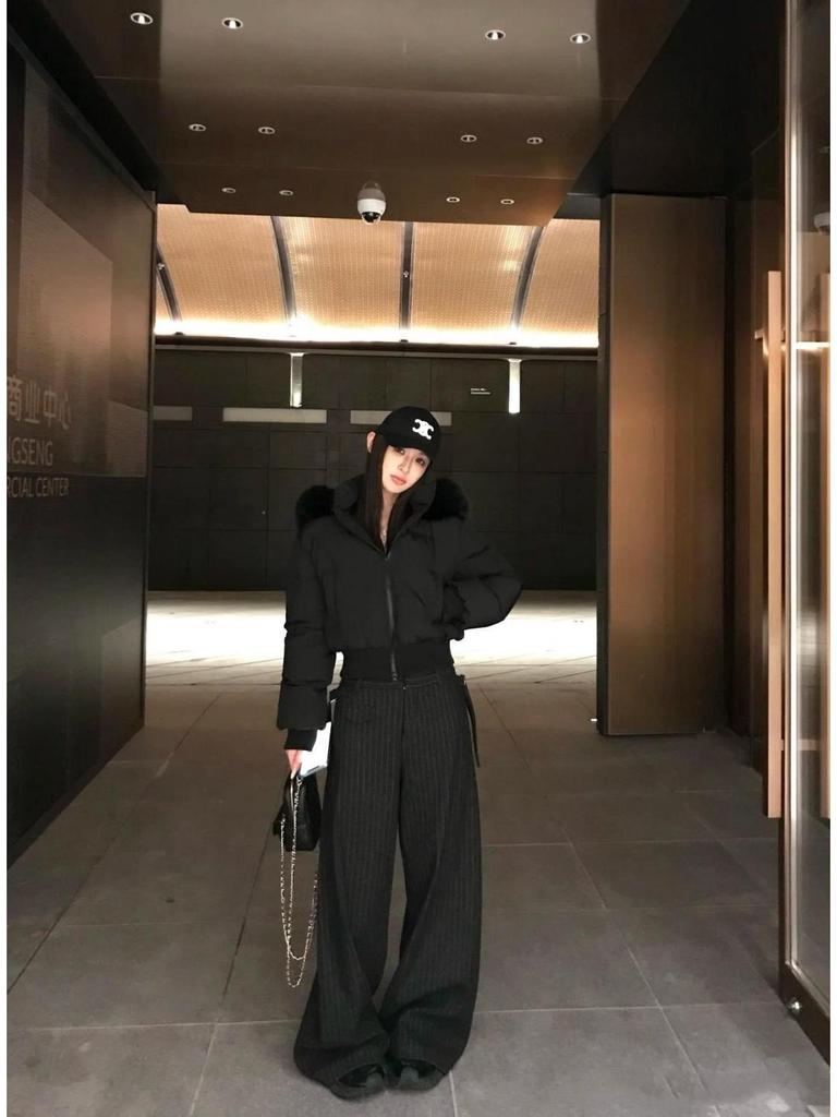 Damen 2025 Daunenjacke mit Pelzkragen - Kurz, Verdickt, Koreanischer Stil, Wintermantel