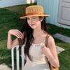Sun Protection Straw Boater Hat Lightweight Flat Top Beach Hat Handwoven Sun Cap  Chic Travelers