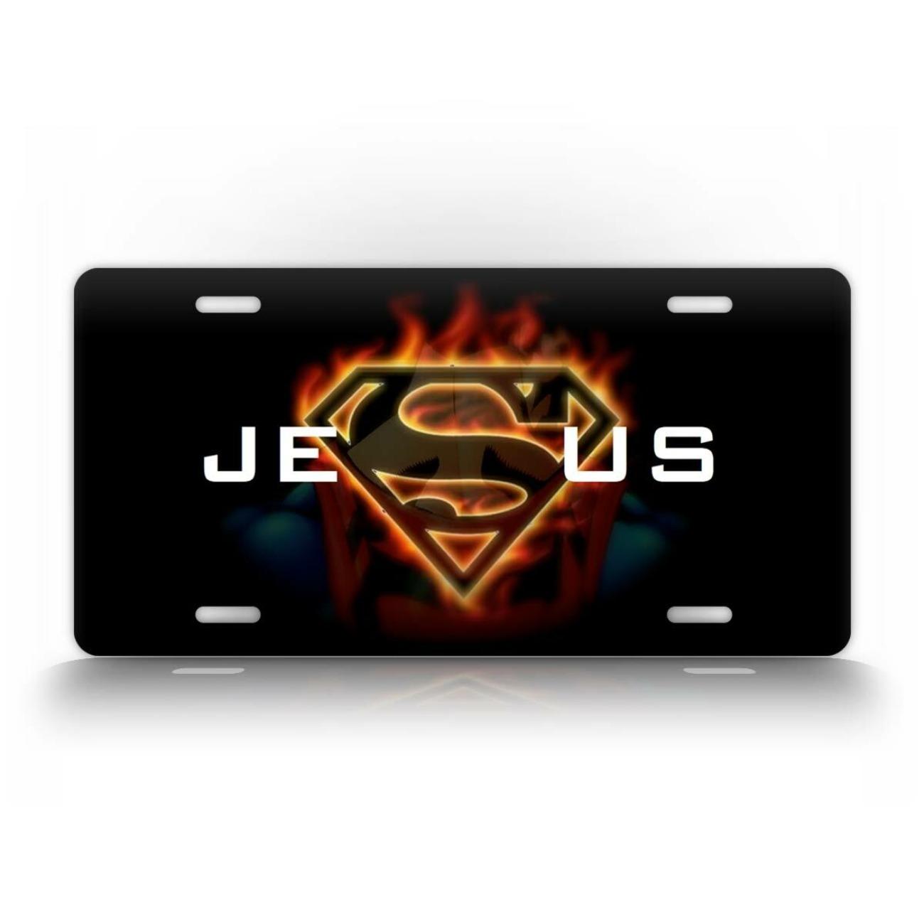 Personalized Jesus Superman Metal Wall Decor Home Art Sign белый