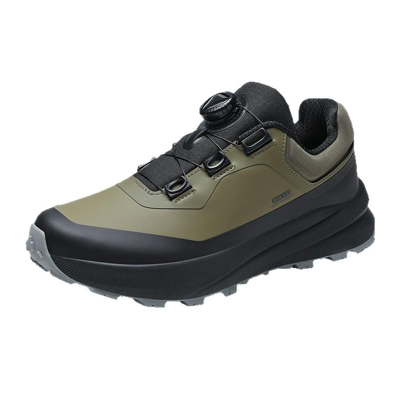 A628 Men's Shoes Outdoor Hiking Off Road Climbing Rotating Buckle Leather Surface Anti Slip Running Tourist Sports
